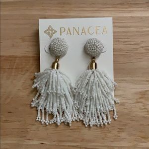 Panacea beaded tassel earrings